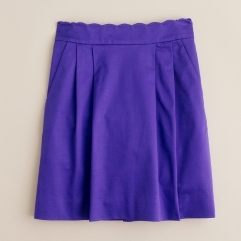 J. Crew • Jewel Purple Scallop Mini Skirt
